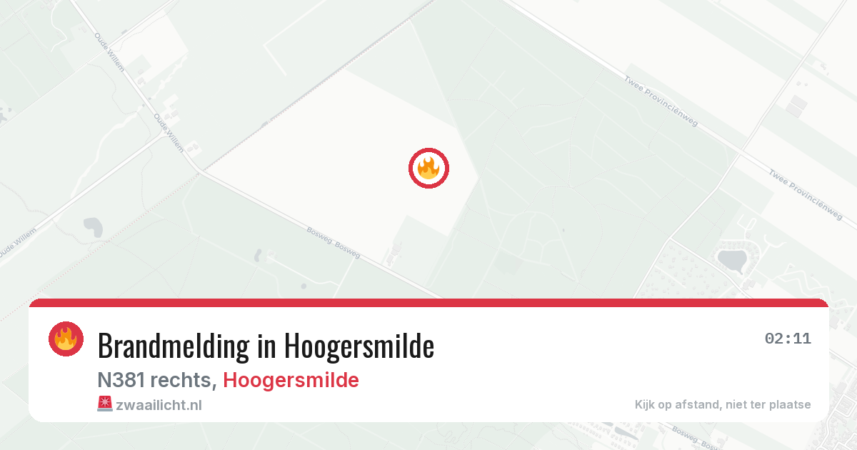 Brandmelding in Hoogersmilde — 25 jan 2026