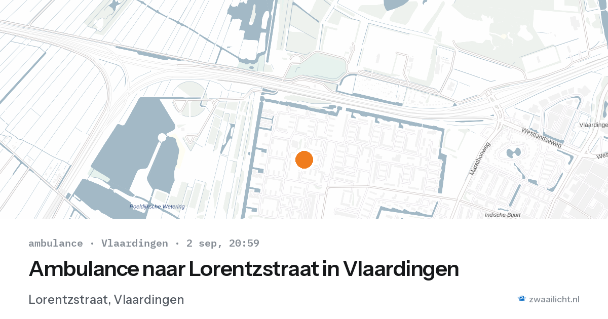 Ambulance naar Lorentzstraat in Vlaardingen — 2 sep 2026