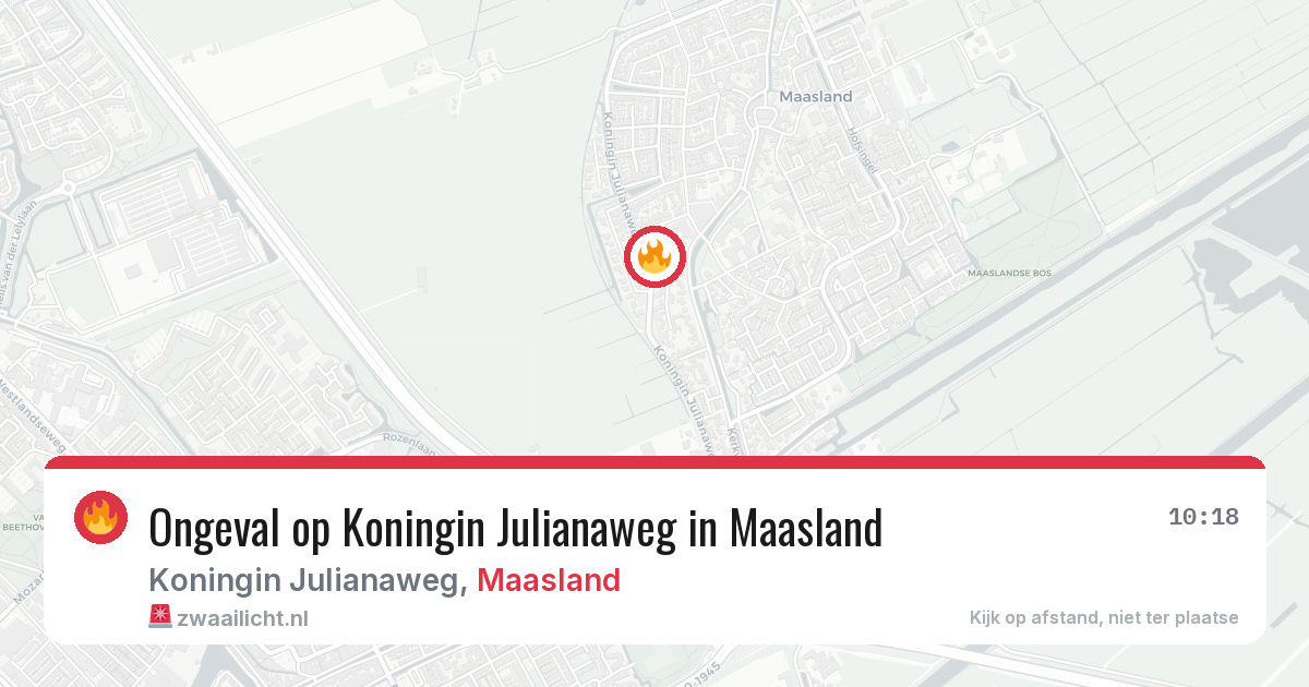 Ongeval op Koningin Julianaweg in Maasland — 30 mei 2026