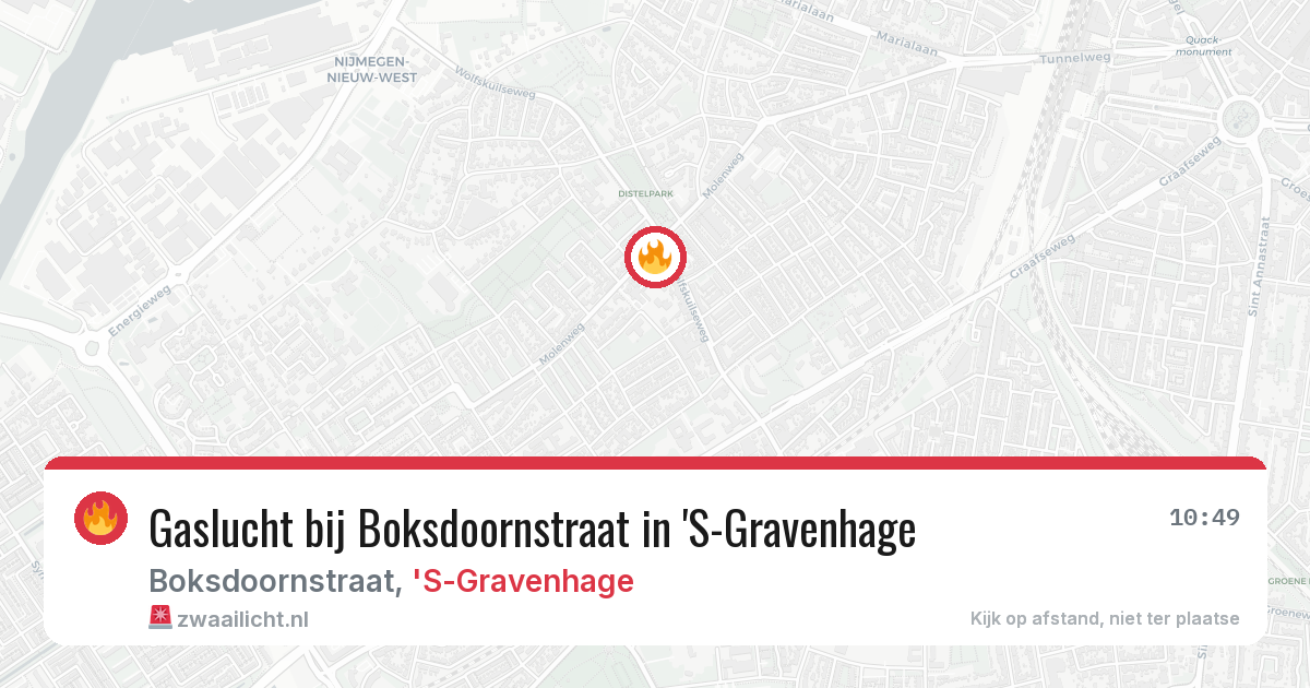 Gaslucht bij Boksdoornstraat in 'S-Gravenhage — 19 feb 2026