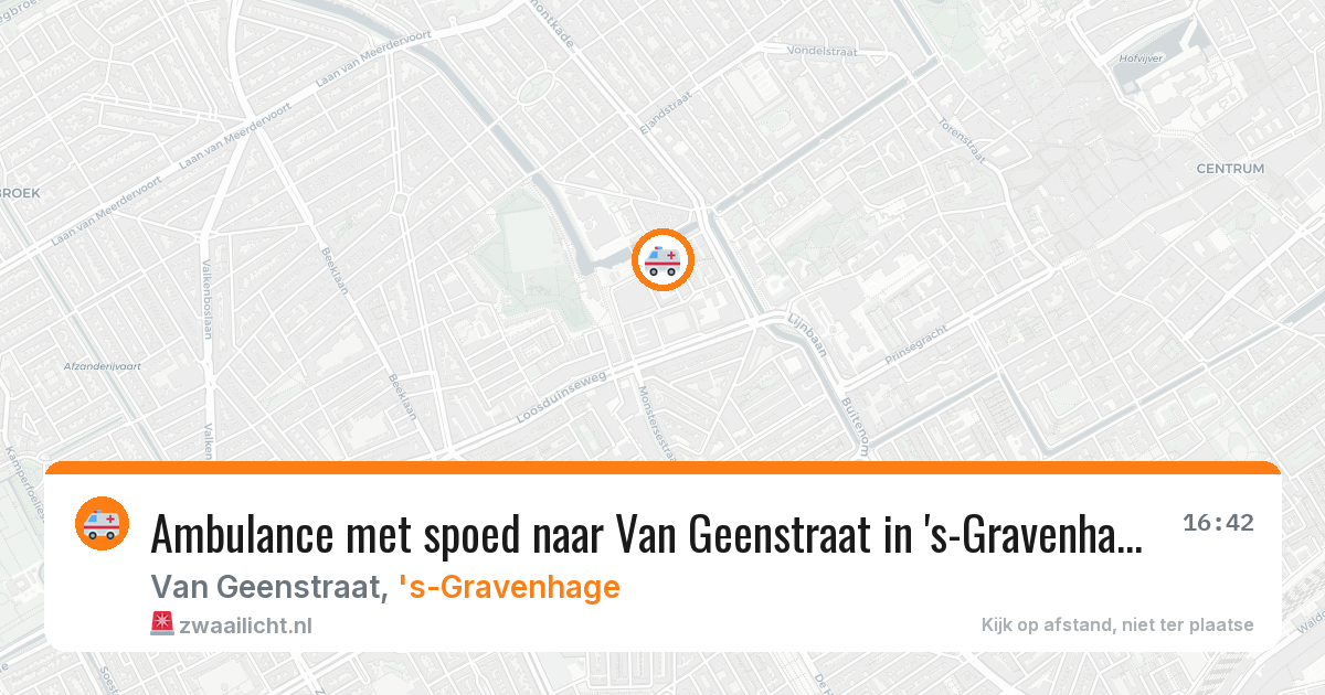 Ambulance met spoed naar Van Geenstraat in 's-Gravenhage — 20 jul 2026