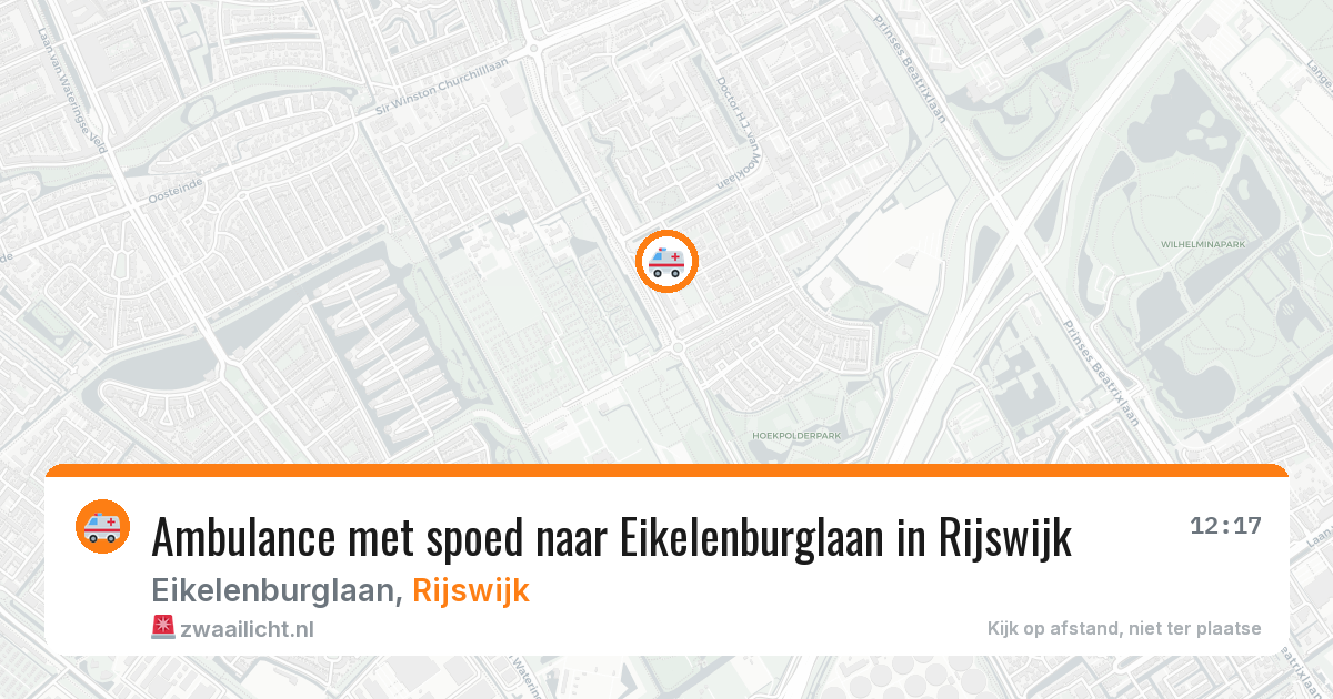 Ambulance met spoed naar Eikelenburglaan in Rijswijk — 22 jun 2026