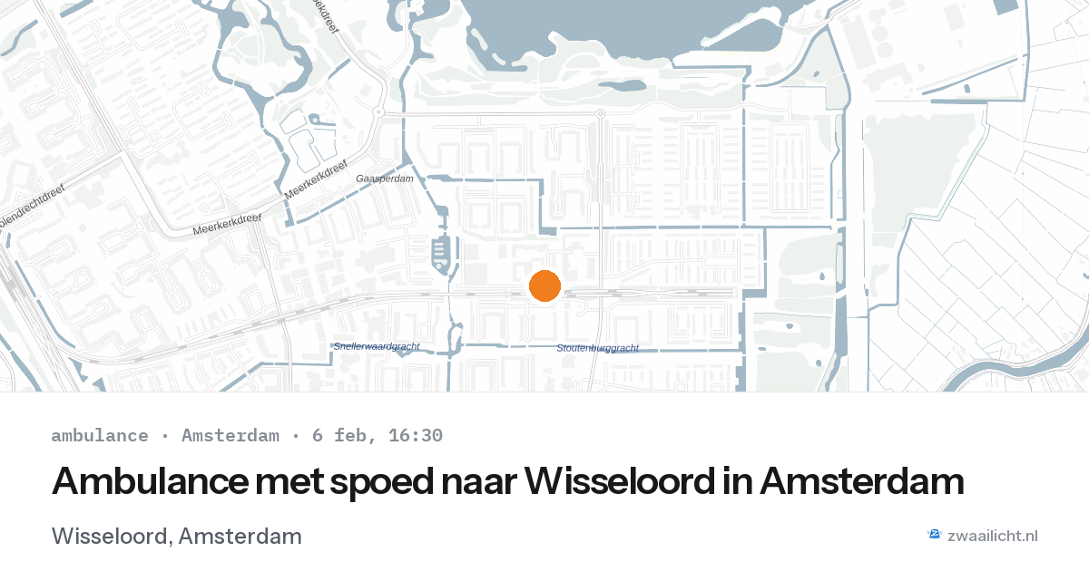 Ambulance met spoed naar Wisseloord in Amsterdam — 6 feb 2026