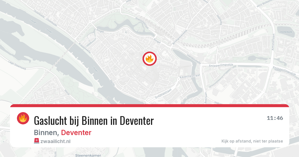 Gaslucht bij Binnen in Deventer — 27 apr 2026