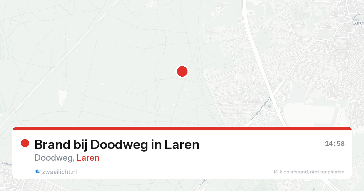 Brand bij Doodweg in Laren — 21 aug 2026