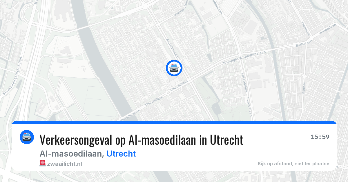 Verkeersongeval op Al-masoedilaan in Utrecht — 15 jun 2026