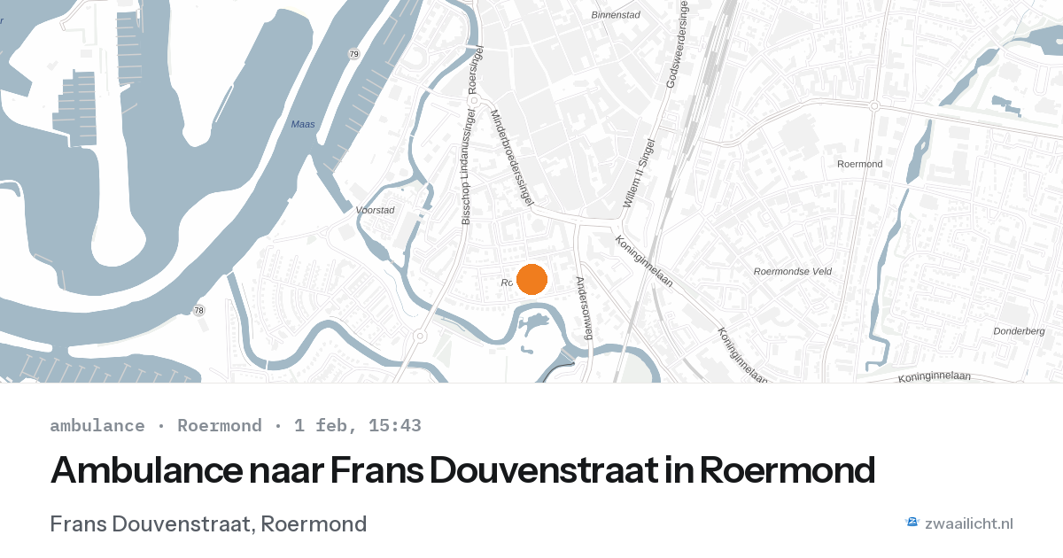 Ambulance naar Frans Douvenstraat in Roermond — 1 feb 2026