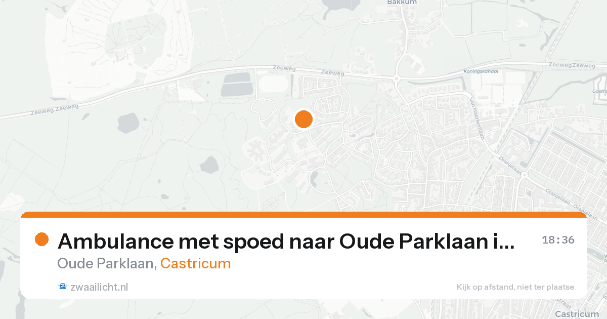 Ambulance met spoed naar Oude Parklaan in Castricum — 19 aug 2026