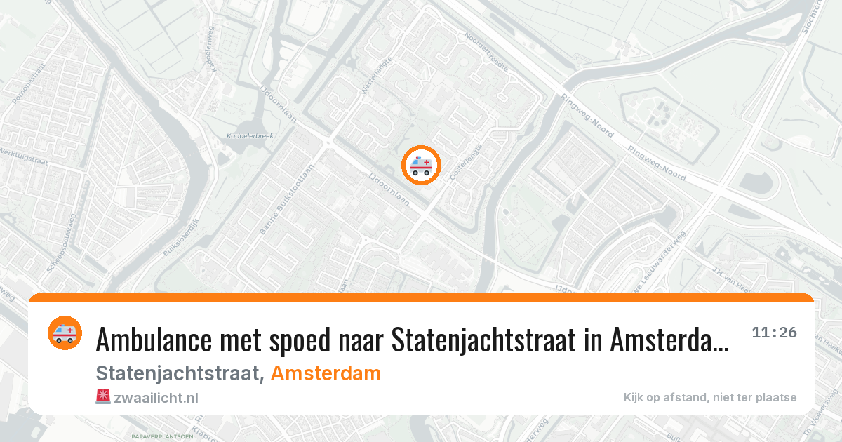 Ambulance met spoed naar Statenjachtstraat in Amsterdam — 19 mei 2026