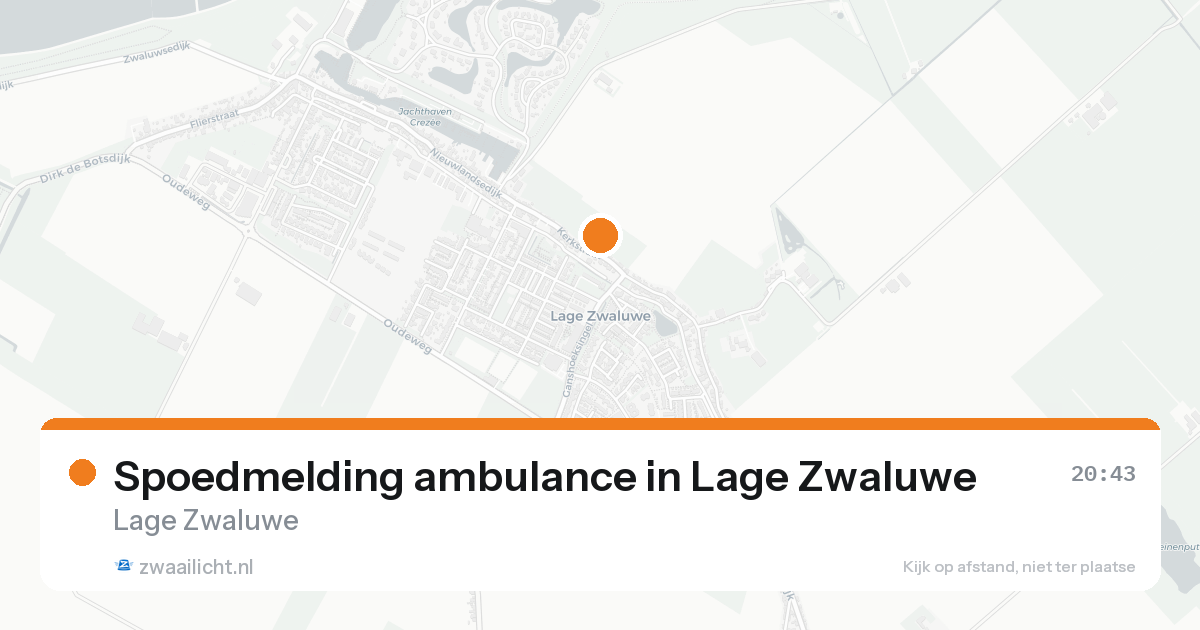 Spoedmelding ambulance in Lage Zwaluwe — 9 jun 2026