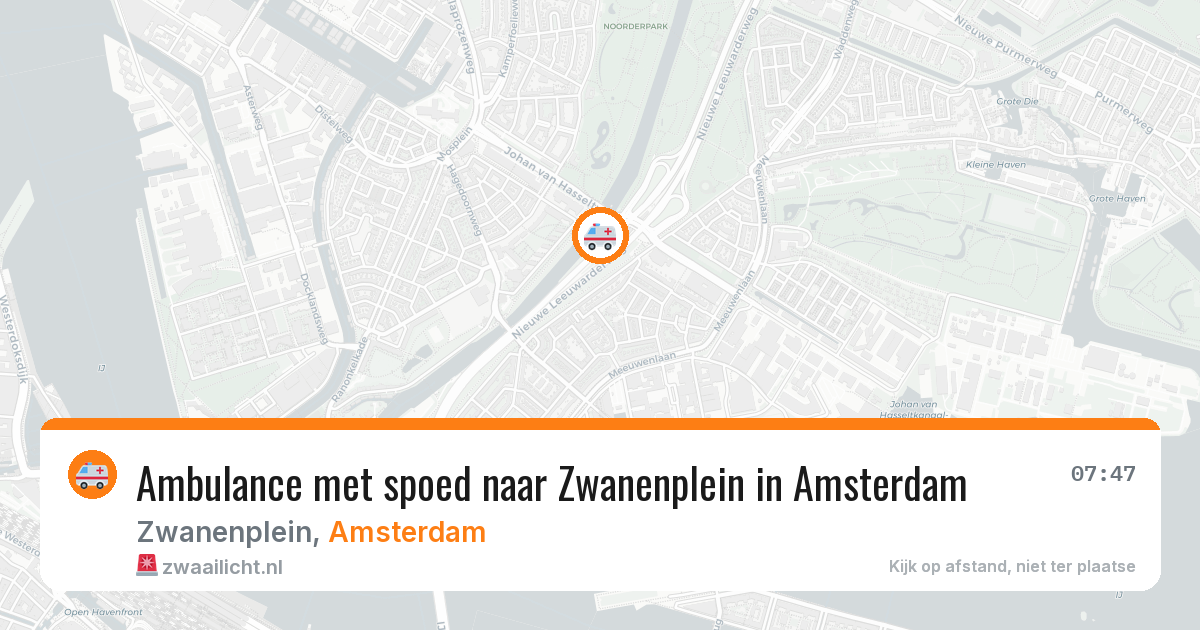 Ambulance met spoed naar Zwanenplein in Amsterdam — 31 mei 2026