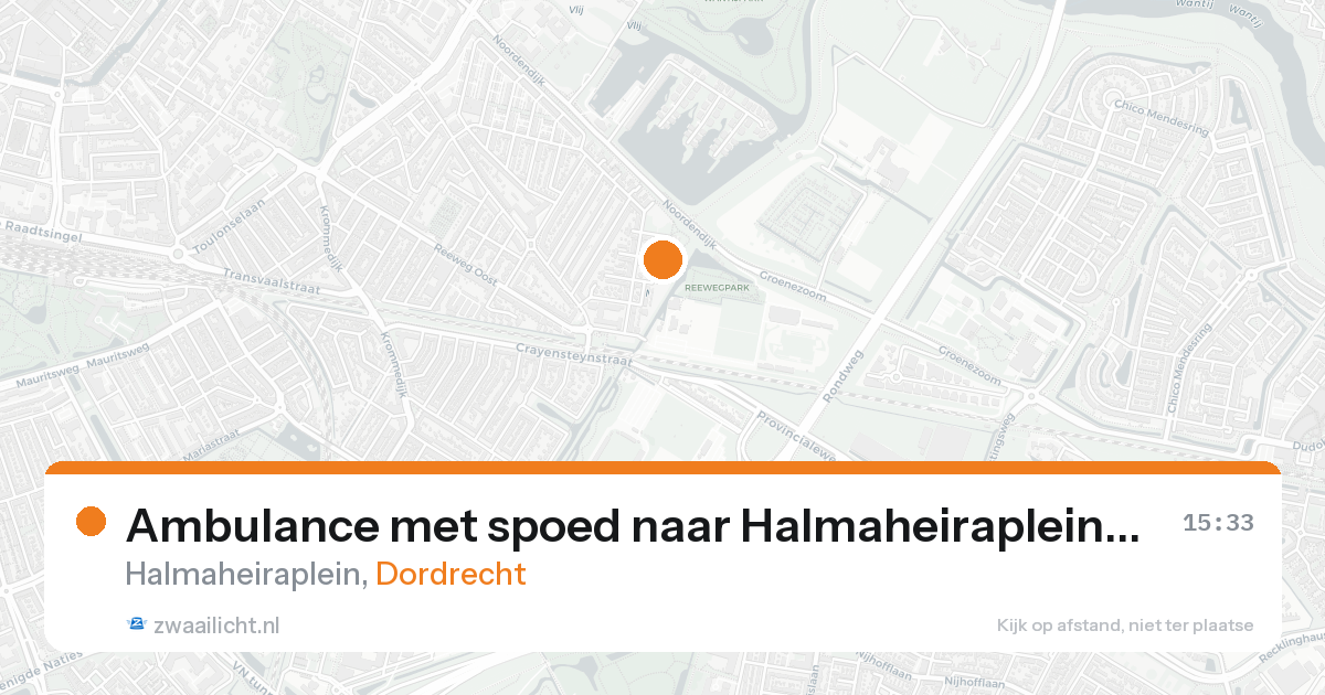Ambulance met spoed naar Halmaheiraplein in Dordrecht — 20 aug 2026