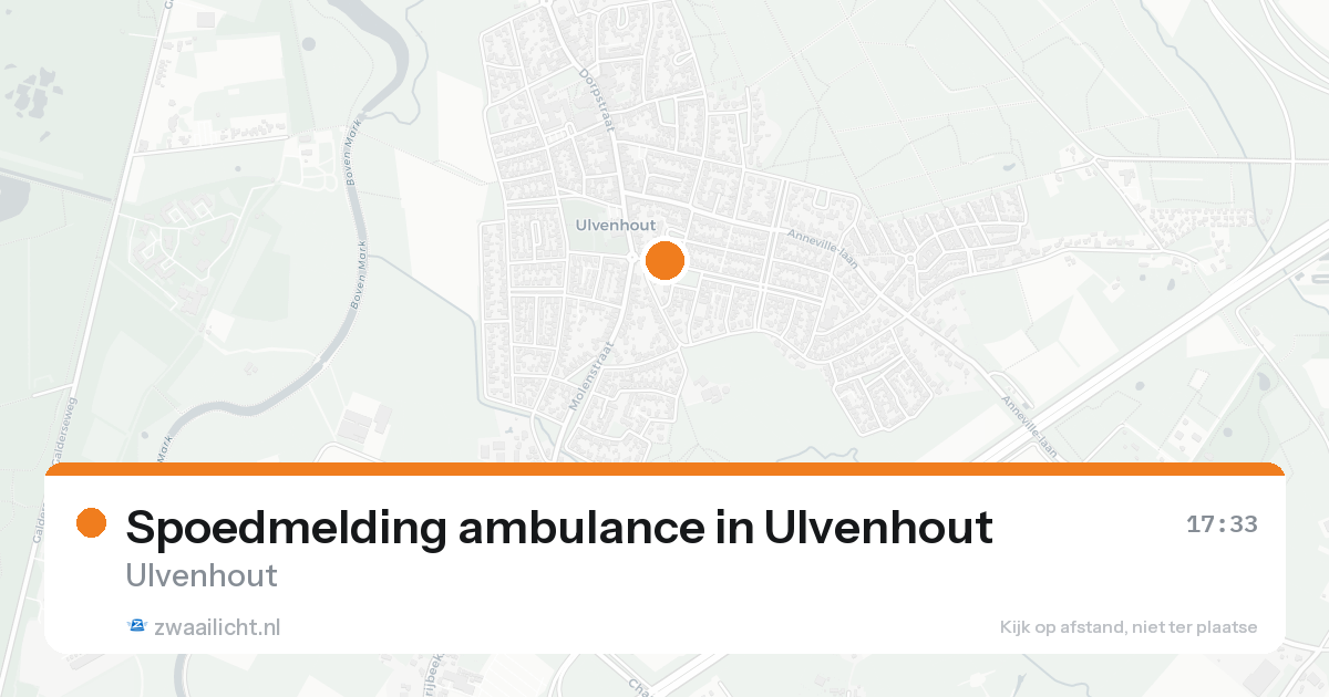 Spoedmelding ambulance in Ulvenhout — 16 aug 2026