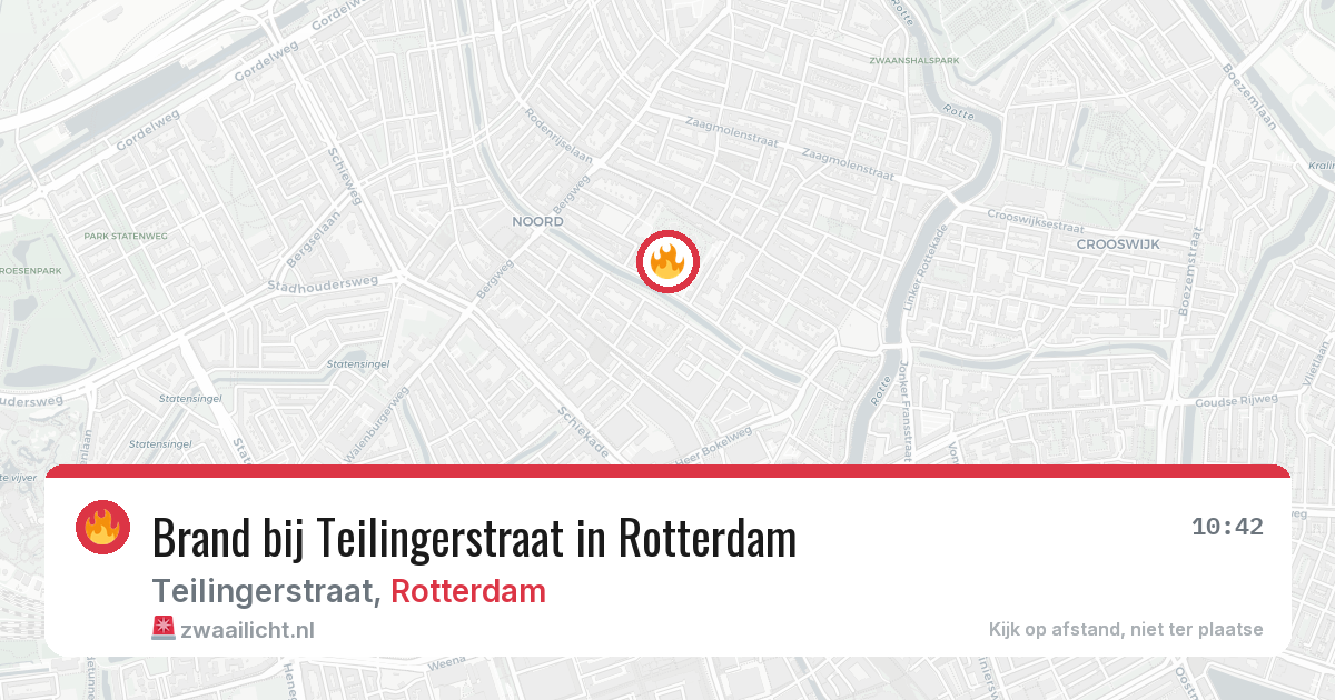 Brand bij Teilingerstraat in Rotterdam — 12 mrt 2026