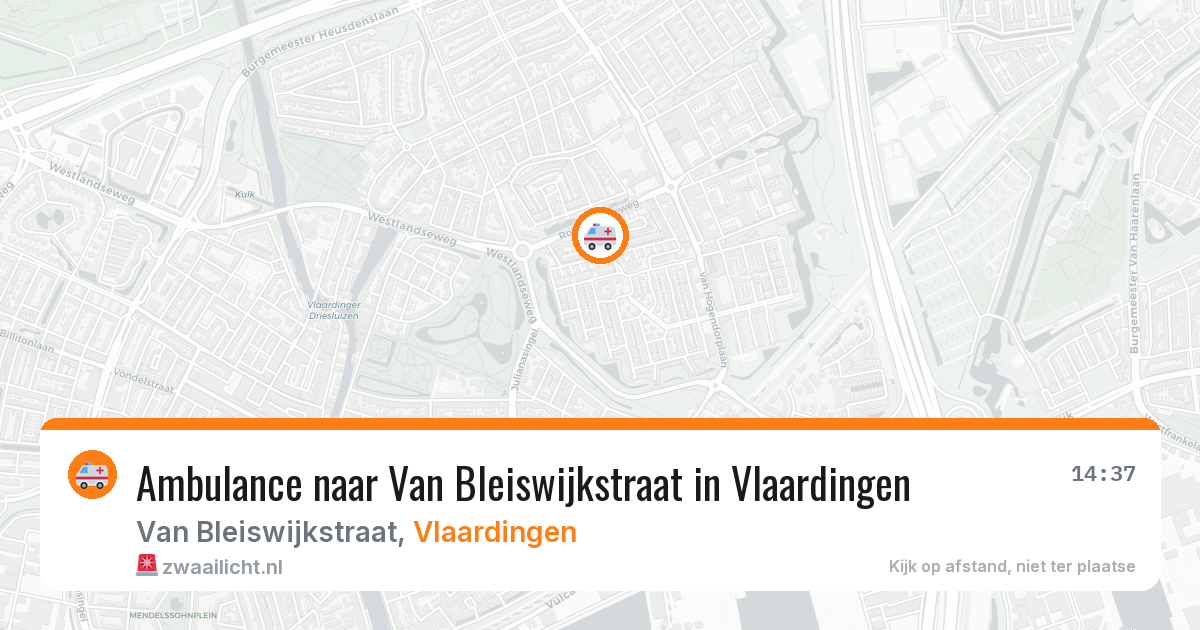 Ambulance naar Van Bleiswijkstraat in Vlaardingen — 19 jun 2026