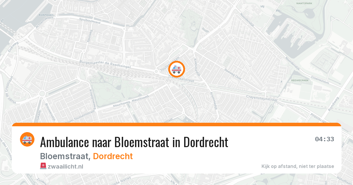 Ambulance naar Bloemstraat in Dordrecht — 27 mrt 2026