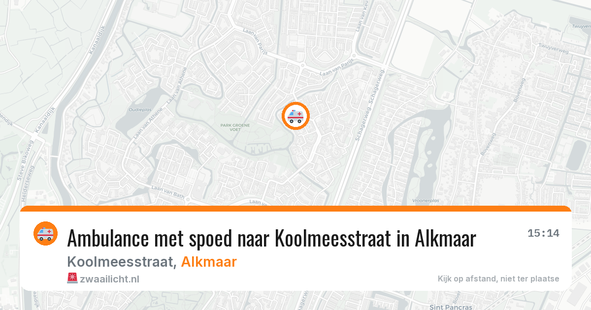 Ambulance met spoed naar Koolmeesstraat in Alkmaar — 29 apr 2026