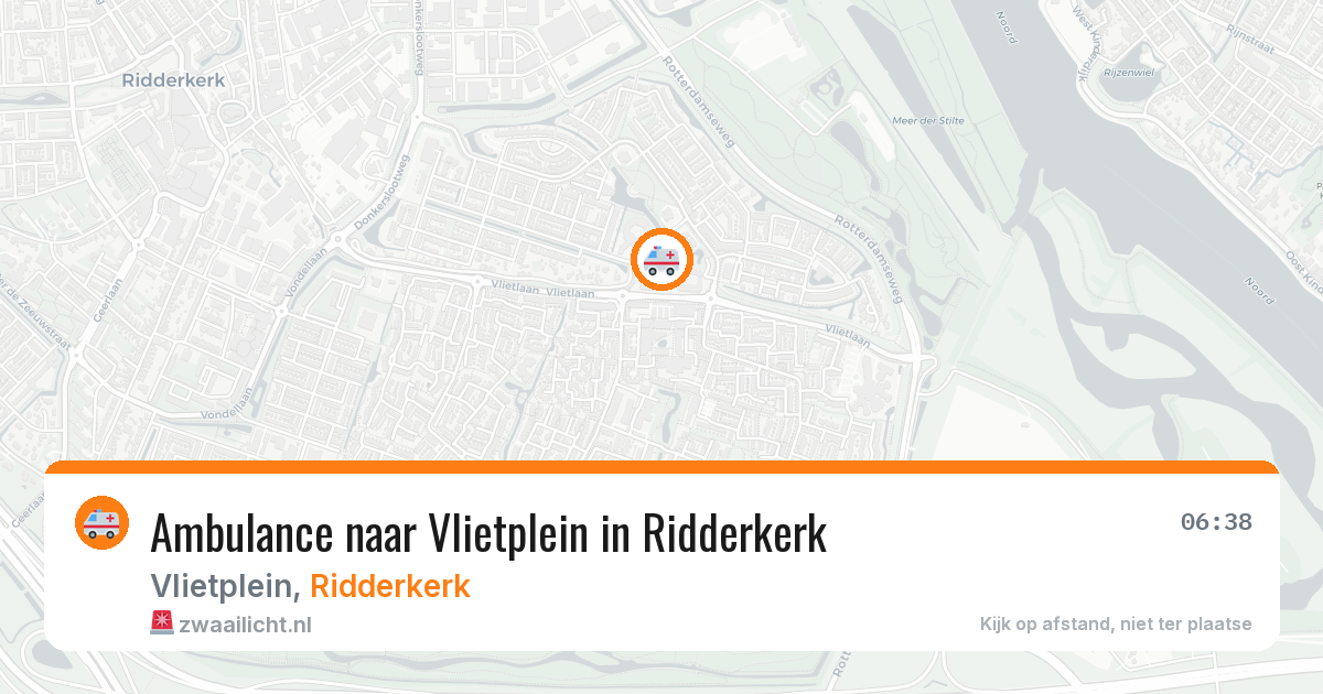 Ambulance naar Vlietplein in Ridderkerk — 28 jun 2026