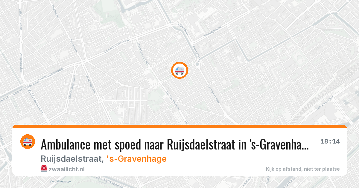 Ambulance met spoed naar Ruijsdaelstraat in 's-Gravenhage — 22 jan 2026