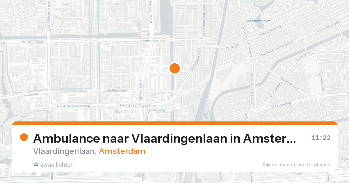 Ambulance naar Vlaardingenlaan in Amsterdam — 31 jan 2026