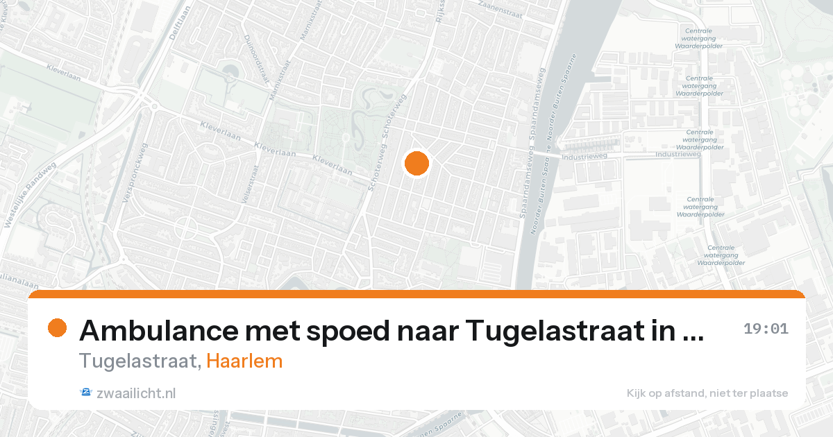 Ambulance met spoed naar Tugelastraat in Haarlem — 23 mei 2026