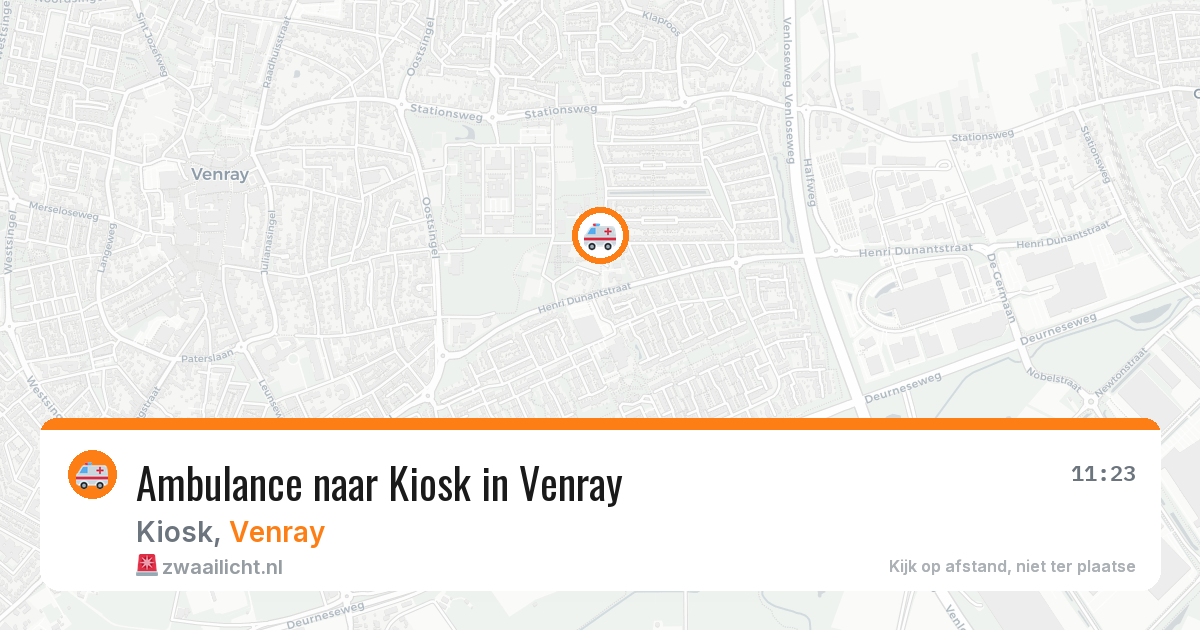 Ambulance naar Kiosk in Venray — 6 jul 2026