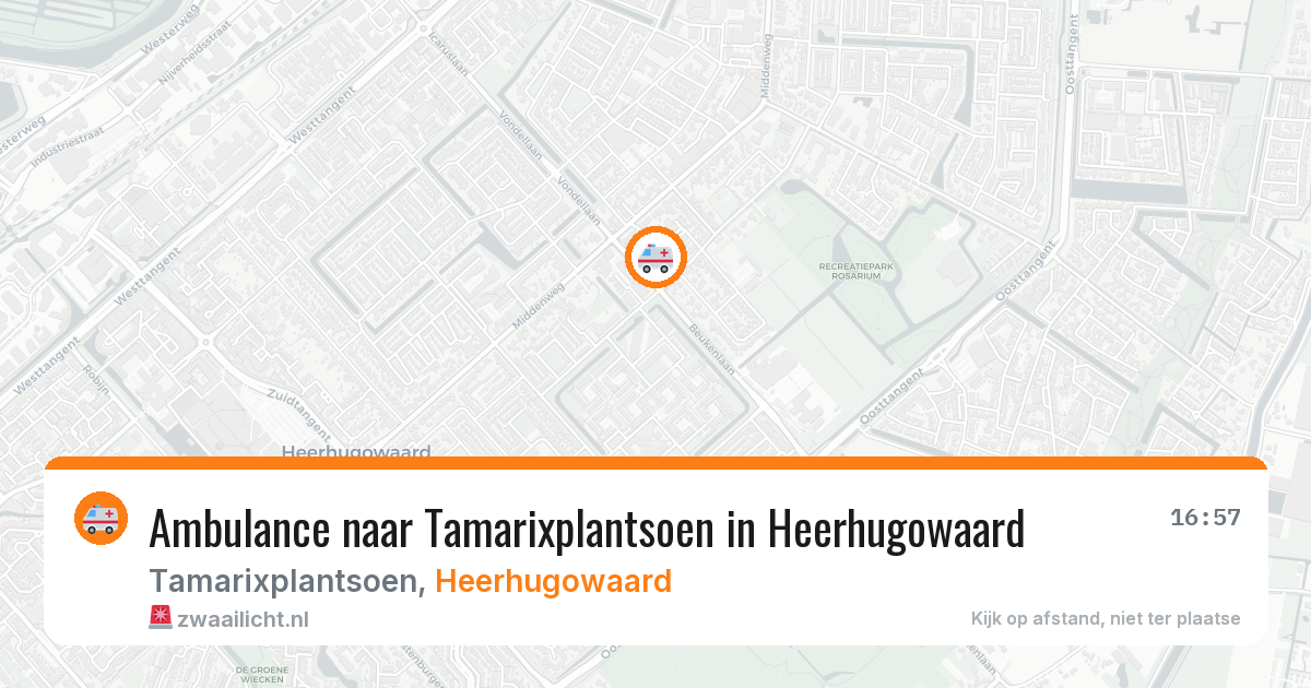 Ambulance naar Tamarixplantsoen in Heerhugowaard — 13 aug 2026