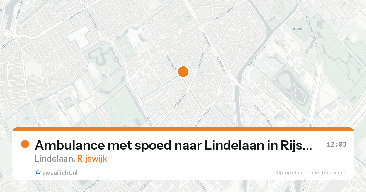 Ambulance met spoed naar Lindelaan in Rijswijk — 17 aug 2026