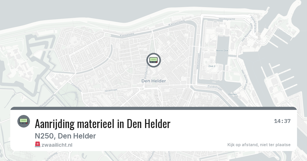 Aanrijding materieel in Den Helder — 6 mrt 2026