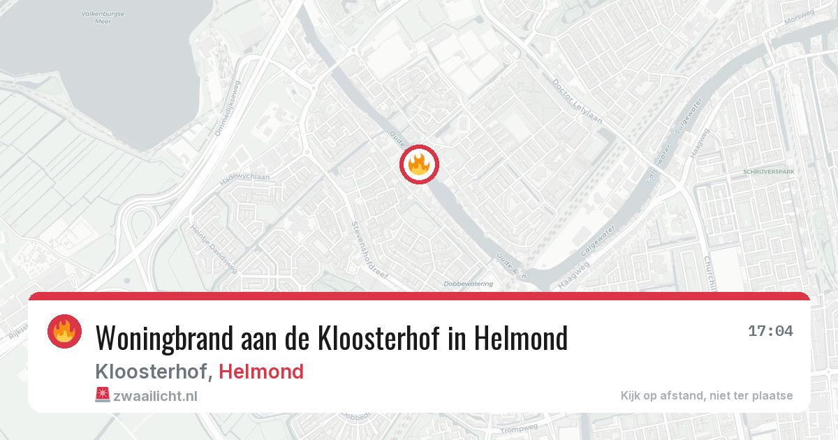 Woningbrand aan de Kloosterhof in Helmond — 5 aug 2026