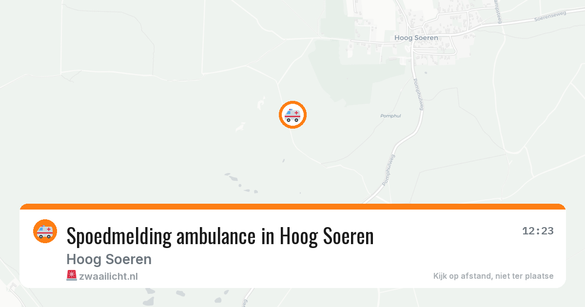 Spoedmelding ambulance in Hoog Soeren — 12 aug 2026