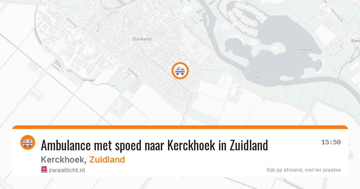 Ambulance met spoed naar Kerckhoek in Zuidland — 12 jun 2026