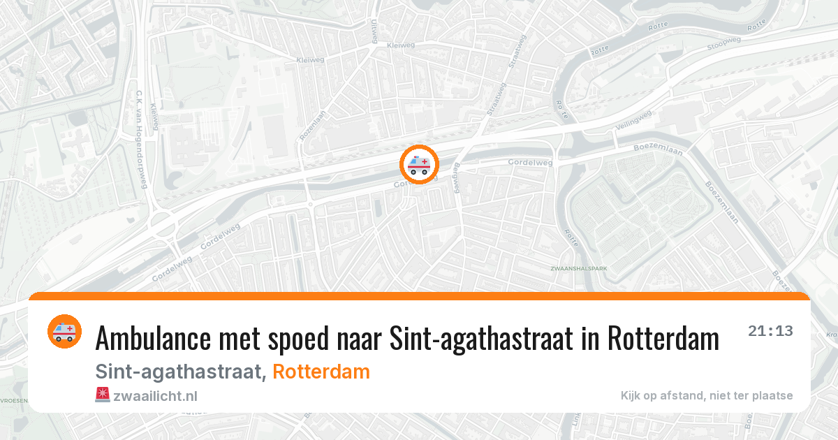 Ambulance met spoed naar Sint-agathastraat in Rotterdam — 10 jun 2026