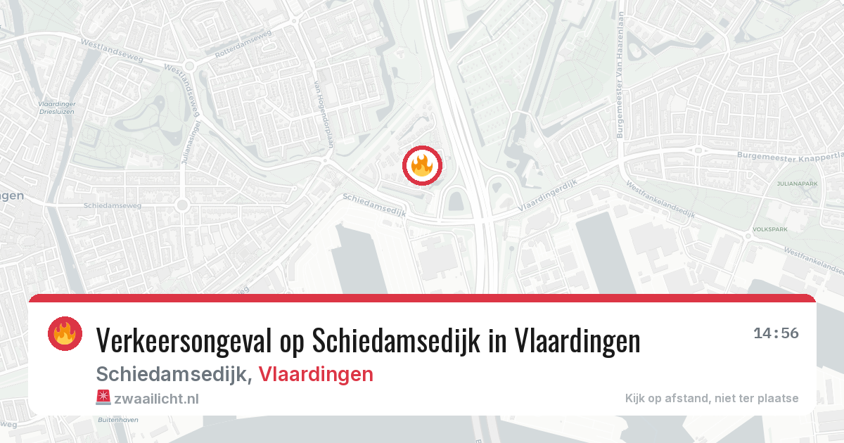 Verkeersongeval op Schiedamsedijk in Vlaardingen — 20 jun 2026