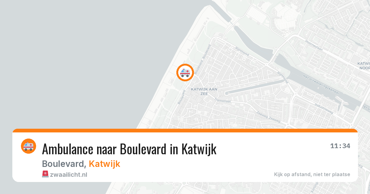 Ambulance naar Boulevard in Katwijk — 4 aug 2026