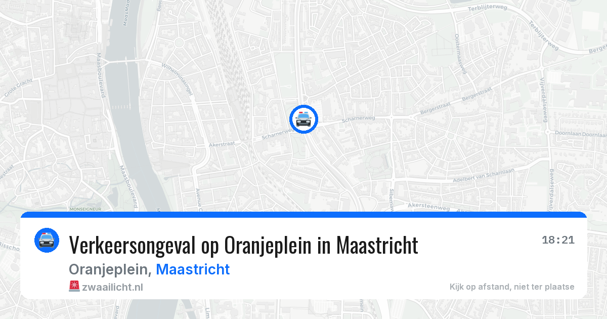 Verkeersongeval op Oranjeplein in Maastricht — 26 jan 2026