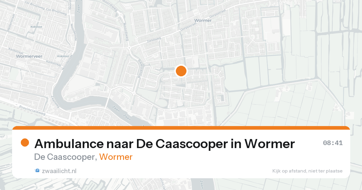 Ambulance naar De Caascooper in Wormer — 23 mei 2026