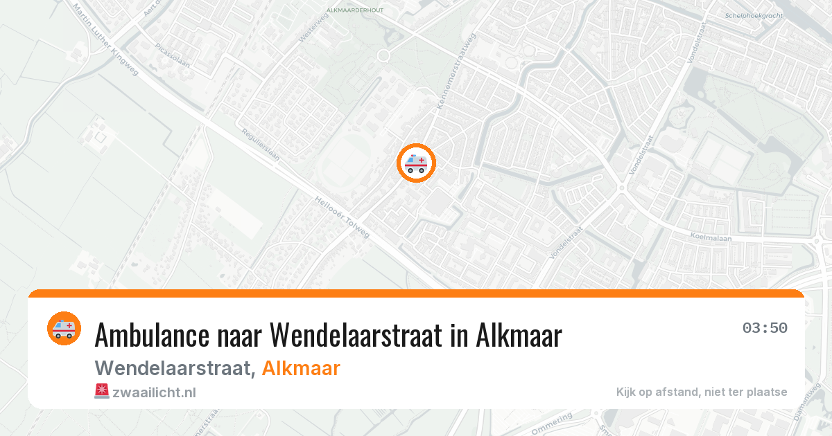 Ambulance naar Wendelaarstraat in Alkmaar — 6 apr 2026