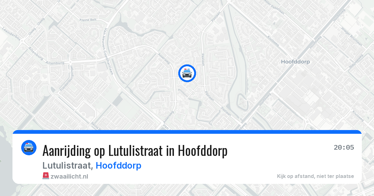 Aanrijding op Lutulistraat in Hoofddorp — 3 jun 2026