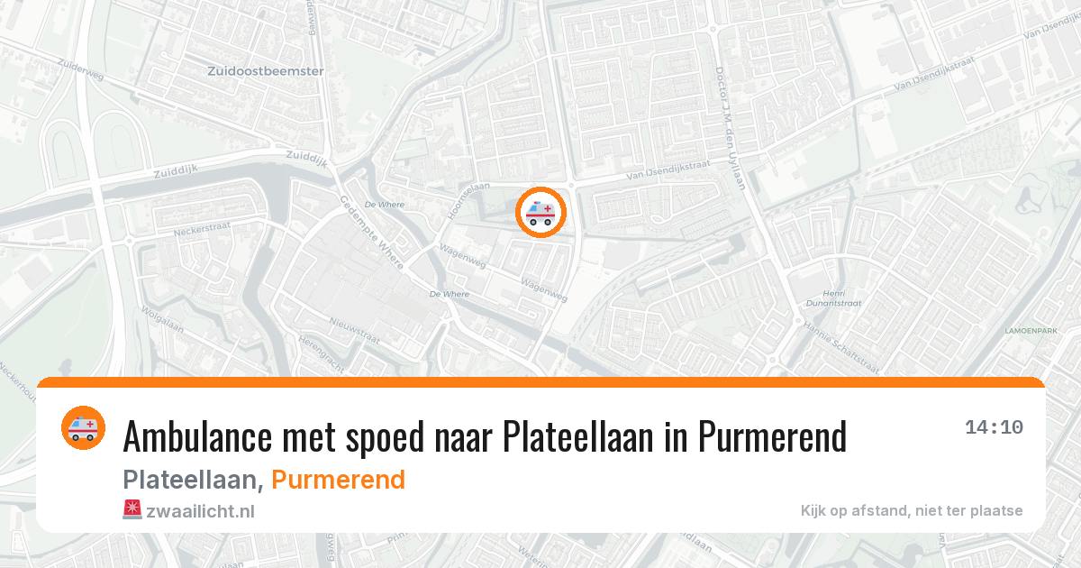Ambulance met spoed naar Plateellaan in Purmerend — 8 apr 2026