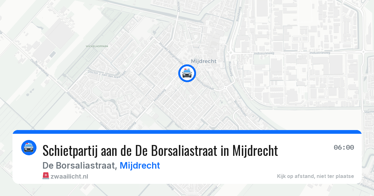 Schietpartij aan de De Borsaliastraat in Mijdrecht — 26 jul 2026