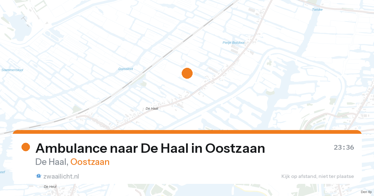 Ambulance naar De Haal in Oostzaan — 26 aug 2026