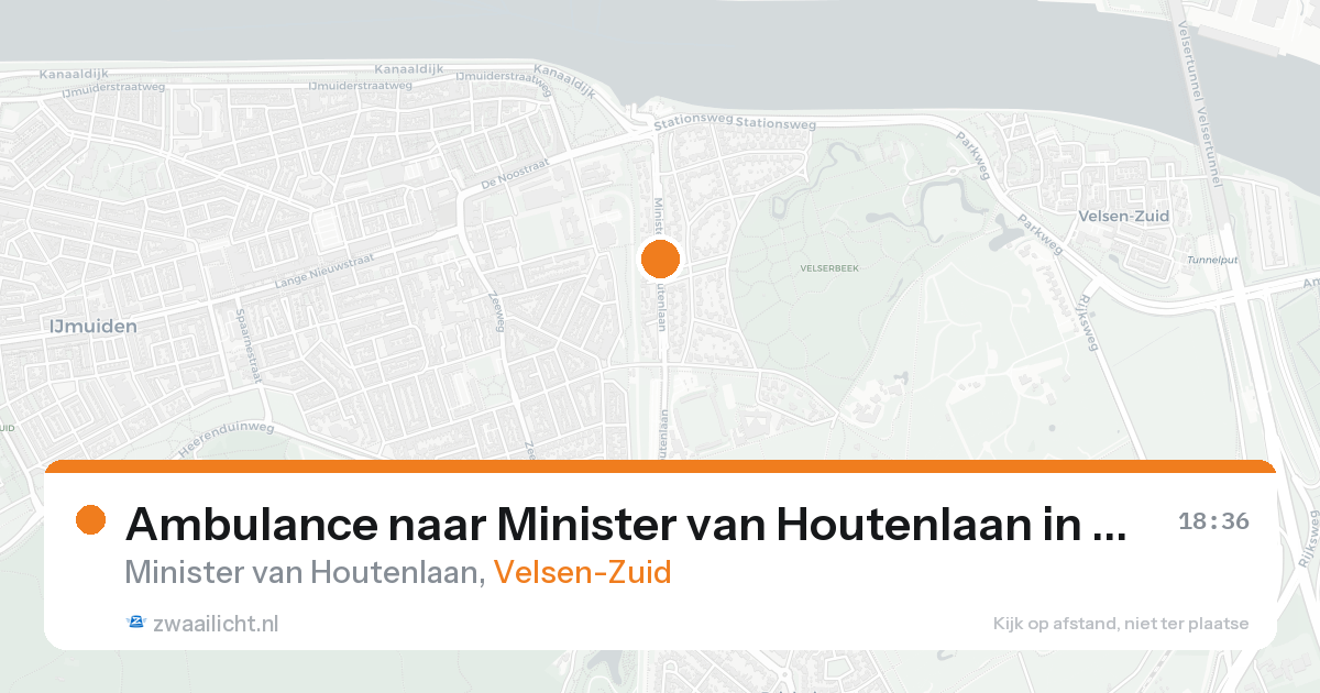 Ambulance naar Minister van Houtenlaan in Velsen-Zuid — 20 aug 2026