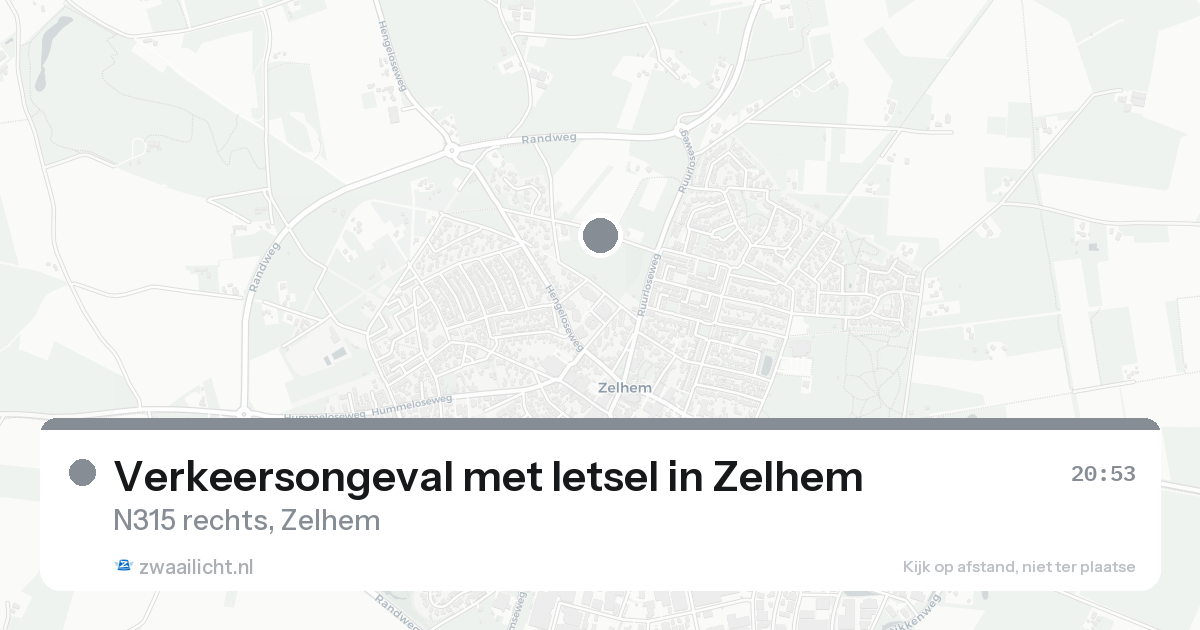Verkeersongeval met letsel in Zelhem — 12 aug 2026