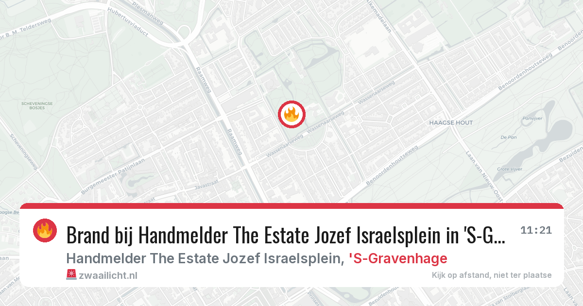 Brand bij Handmelder The Estate Jozef Israelsplein in 'S-Gravenhage — 7 apr 2026