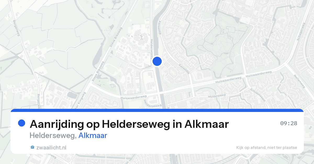 Aanrijding op Helderseweg in Alkmaar — 19 aug 2026
