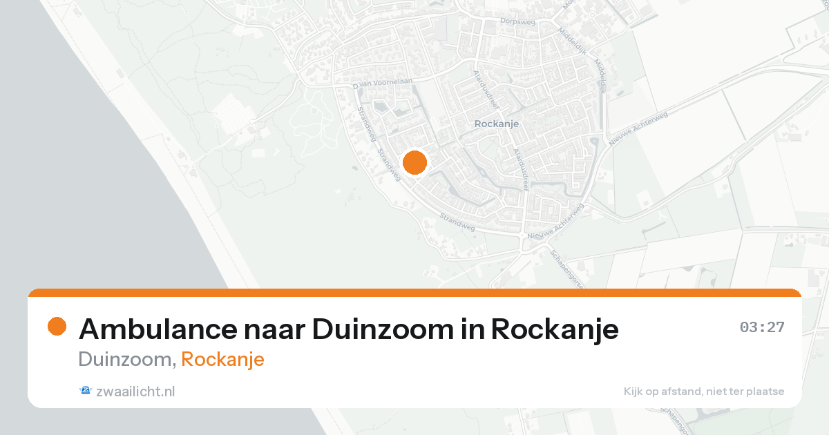 Ambulance naar Duinzoom in Rockanje — 26 mei 2026