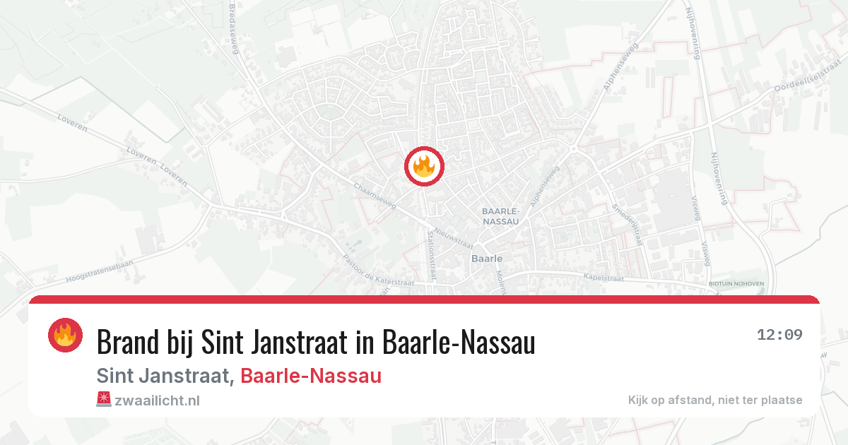 Brand bij Sint Janstraat in Baarle-Nassau — 16 jun 2026