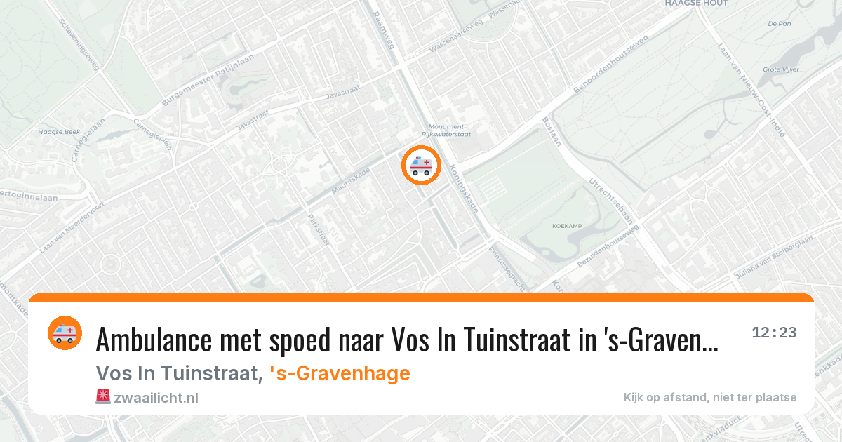 Ambulance met spoed naar Vos In Tuinstraat in 's-Gravenhage — 20 jan 2026