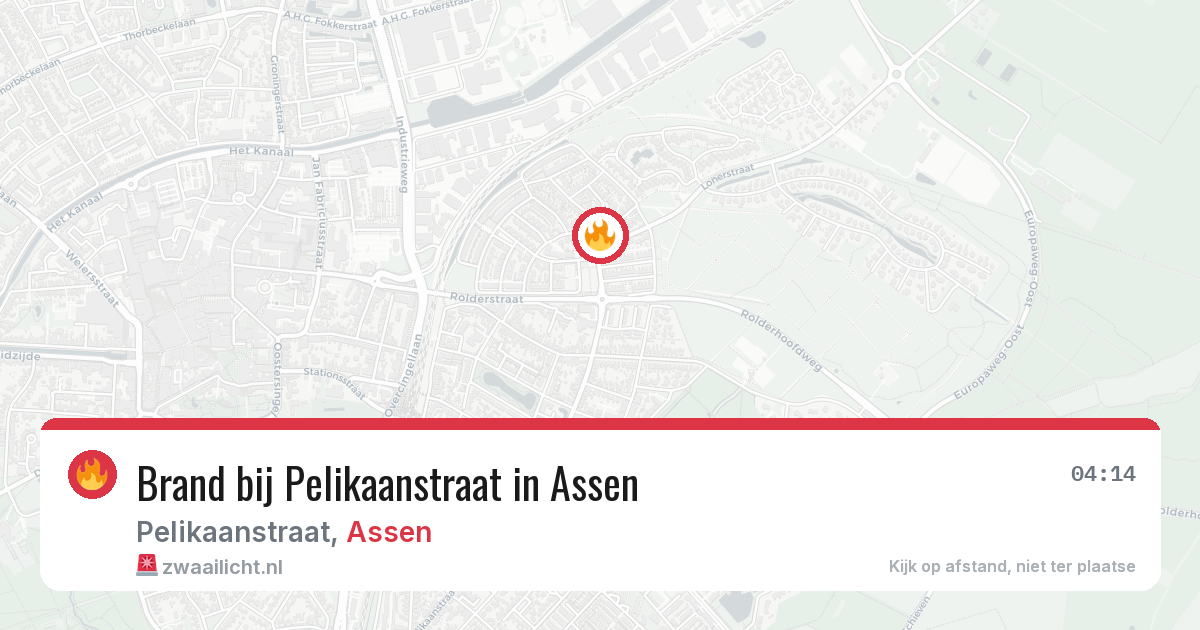 Brand bij Pelikaanstraat in Assen — 24 apr 2026